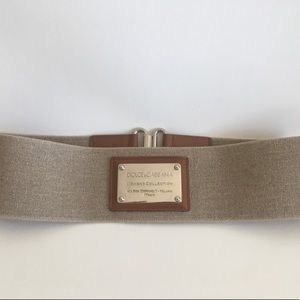 Dolce & Gabana leather & Elastic belt.